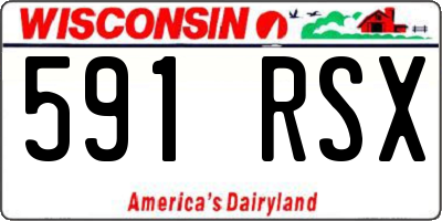 WI license plate 591RSX