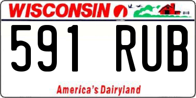 WI license plate 591RUB