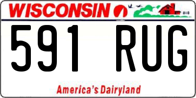 WI license plate 591RUG