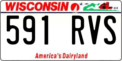 WI license plate 591RVS