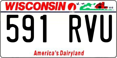 WI license plate 591RVU