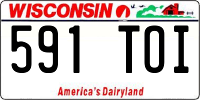 WI license plate 591TOI