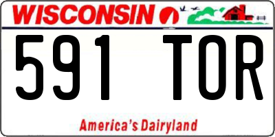 WI license plate 591TOR