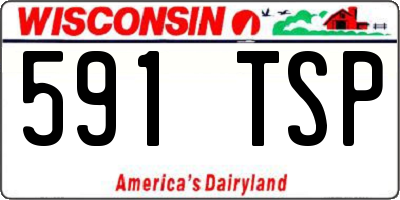 WI license plate 591TSP