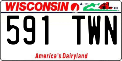 WI license plate 591TWN