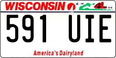 WI license plate 591UIE