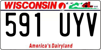WI license plate 591UYV
