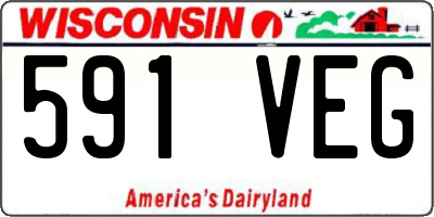 WI license plate 591VEG