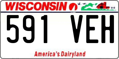 WI license plate 591VEH