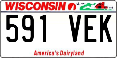 WI license plate 591VEK