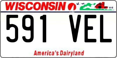 WI license plate 591VEL
