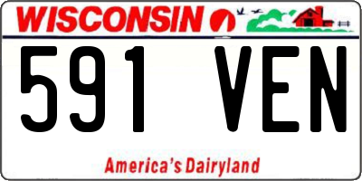 WI license plate 591VEN