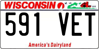 WI license plate 591VET