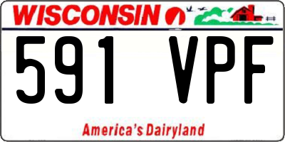 WI license plate 591VPF