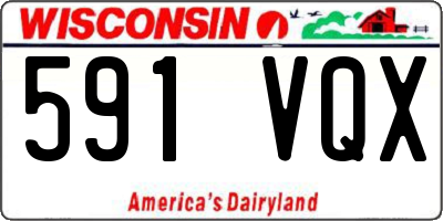 WI license plate 591VQX
