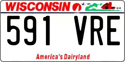 WI license plate 591VRE