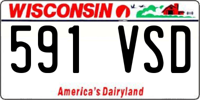 WI license plate 591VSD
