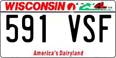 WI license plate 591VSF