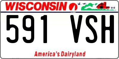 WI license plate 591VSH