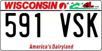 WI license plate 591VSK