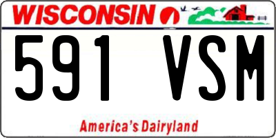 WI license plate 591VSM