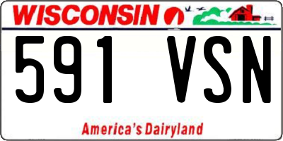 WI license plate 591VSN