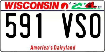 WI license plate 591VSO
