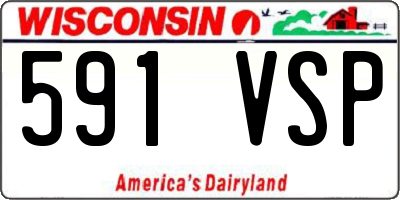 WI license plate 591VSP