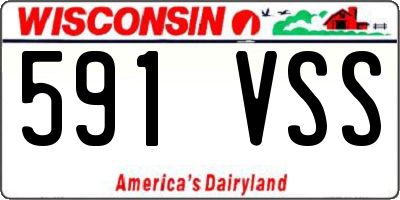WI license plate 591VSS