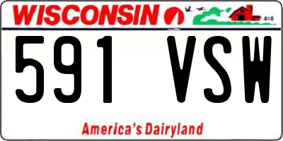 WI license plate 591VSW