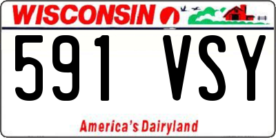 WI license plate 591VSY