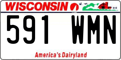 WI license plate 591WMN