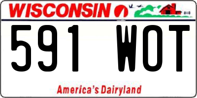 WI license plate 591WOT