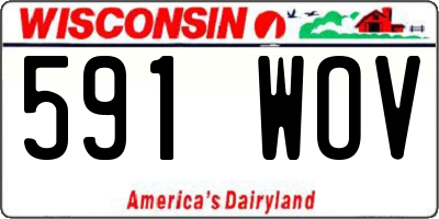 WI license plate 591WOV