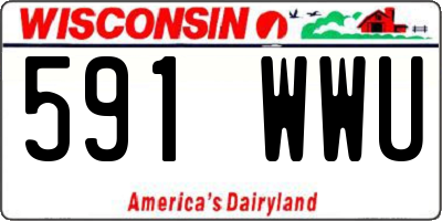 WI license plate 591WWU