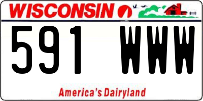 WI license plate 591WWW