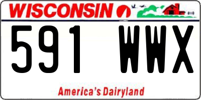 WI license plate 591WWX