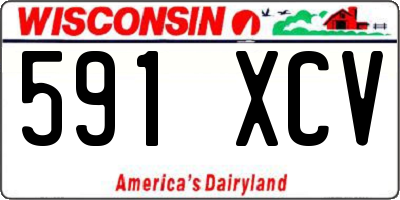 WI license plate 591XCV