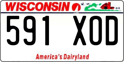 WI license plate 591XOD
