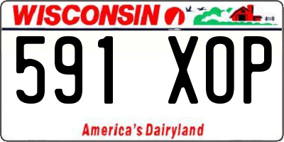 WI license plate 591XOP