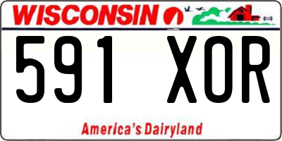 WI license plate 591XOR