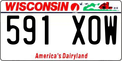 WI license plate 591XOW