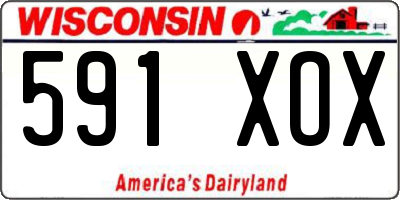 WI license plate 591XOX