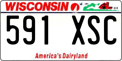 WI license plate 591XSC