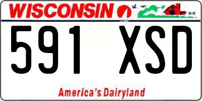 WI license plate 591XSD