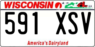WI license plate 591XSV