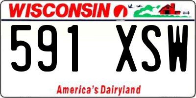 WI license plate 591XSW