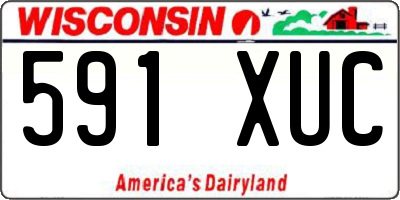 WI license plate 591XUC