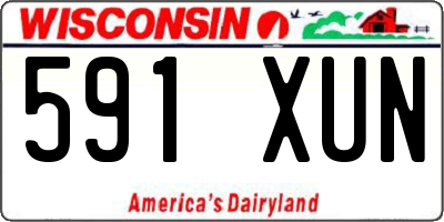 WI license plate 591XUN