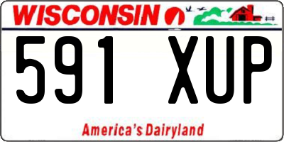 WI license plate 591XUP
